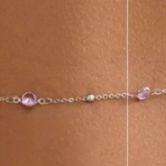 I'll Try To Restock Belly Chain Zircon Clear Pink Blue Red Black Waist Chain - Picture 6 of 16